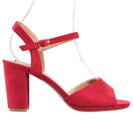 SHELOVET Zapatos clásicos de tacón alto rojo
