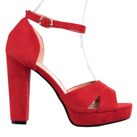 Clowse Sandalias de tacón rojas rojo