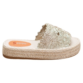 Seastar Pantuflas Alpargatas En La Plataforma dorado