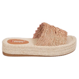 Seastar Pantuflas Alpargatas En La Plataforma dorado