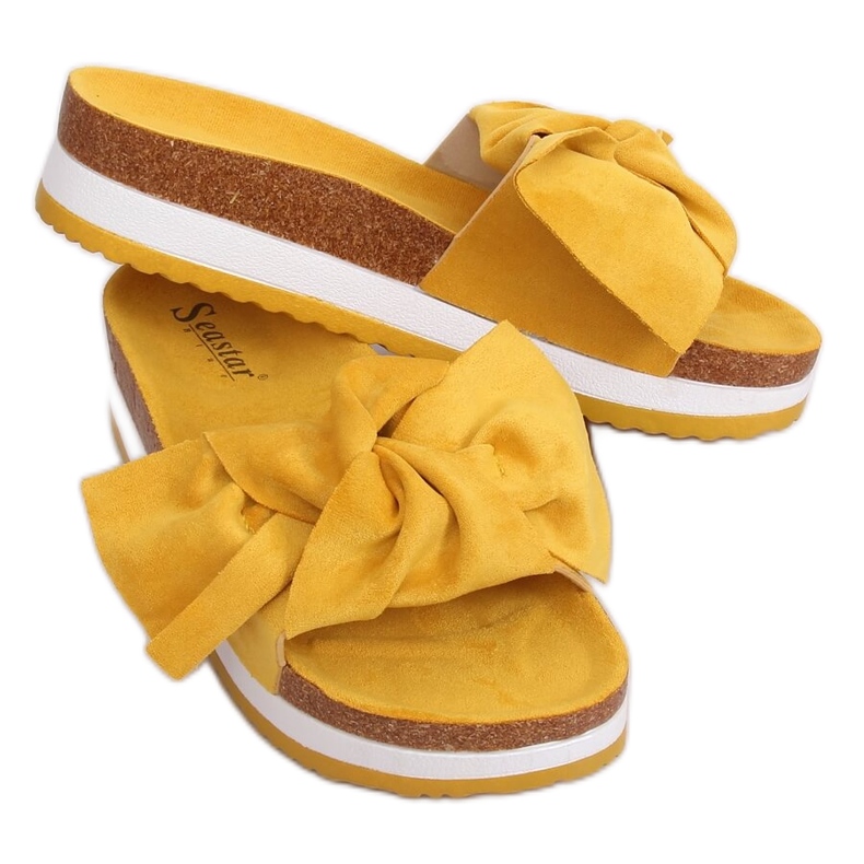 Pantuflas mujer miel SS116P Amarillo