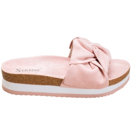 Seastar Pantuflas casuales de gamuza rosa