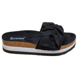 Seastar Pantuflas casuales de gamuza negro