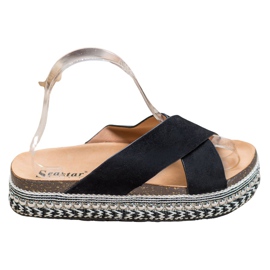 Seastar Zapatillas cómodas en la plataforma negro