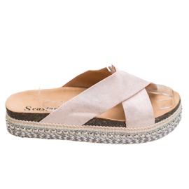 Seastar Zapatillas cómodas en la plataforma beige