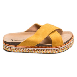 Seastar Zapatillas cómodas en la plataforma amarillo