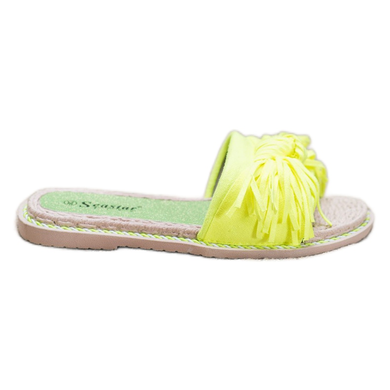 Seastar Zapatillas cómodas con flecos amarillo