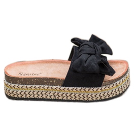 Seastar Zapatillas con lazo en la plataforma negro Seastar Zapatillas con lazo en la plataforma negro