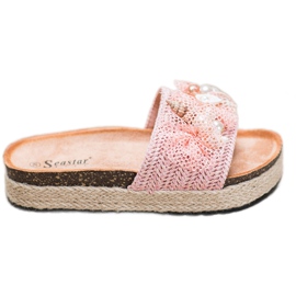 Seastar Zapatillas elegantes con malla rosado