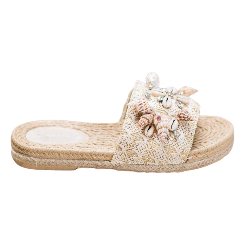 Seastar Zapatillas en la plataforma con conchas beige
