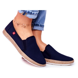 Alpargatas de mujer Big Star Slip-on Azul marino FF276036