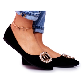 SEA Bailarinas negras Eco-Suede Montreal para mujer negro