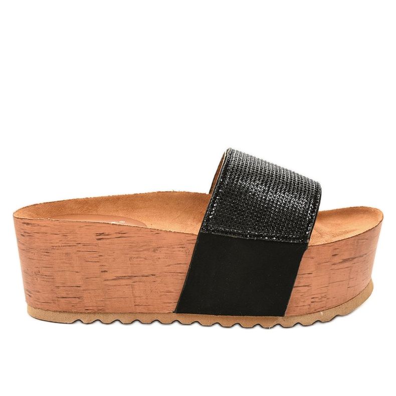 Zapatillas negras en la plataforma 77-99 negro