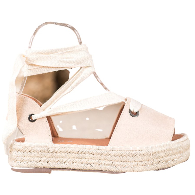 SHELOVET Alpargatas con punta abierta marrón SHELOVET Alpargatas con punta abierta marrón