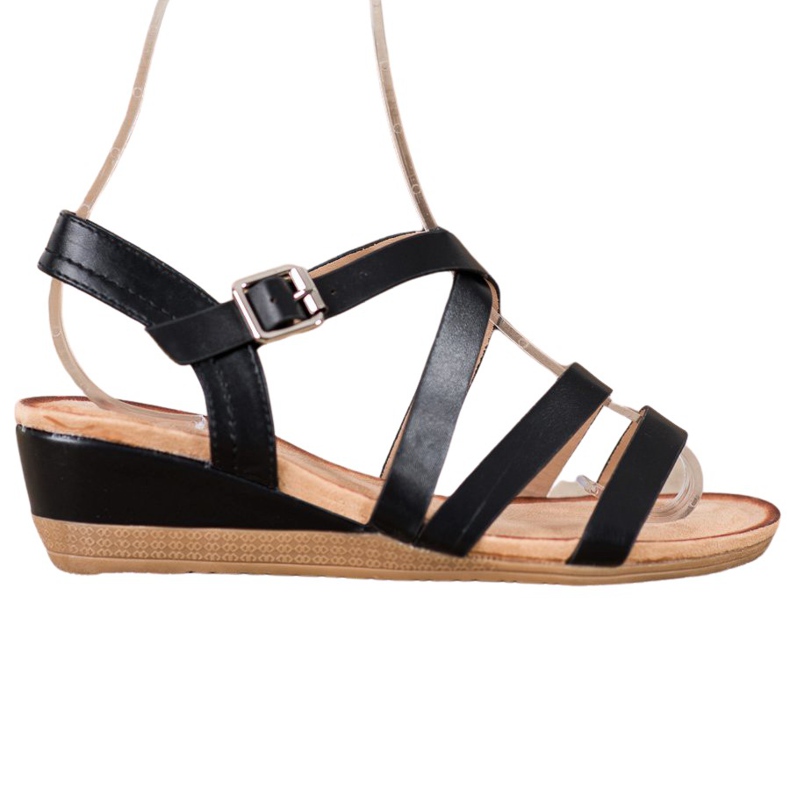 Mannika Zapatos casuales de cuña negro
