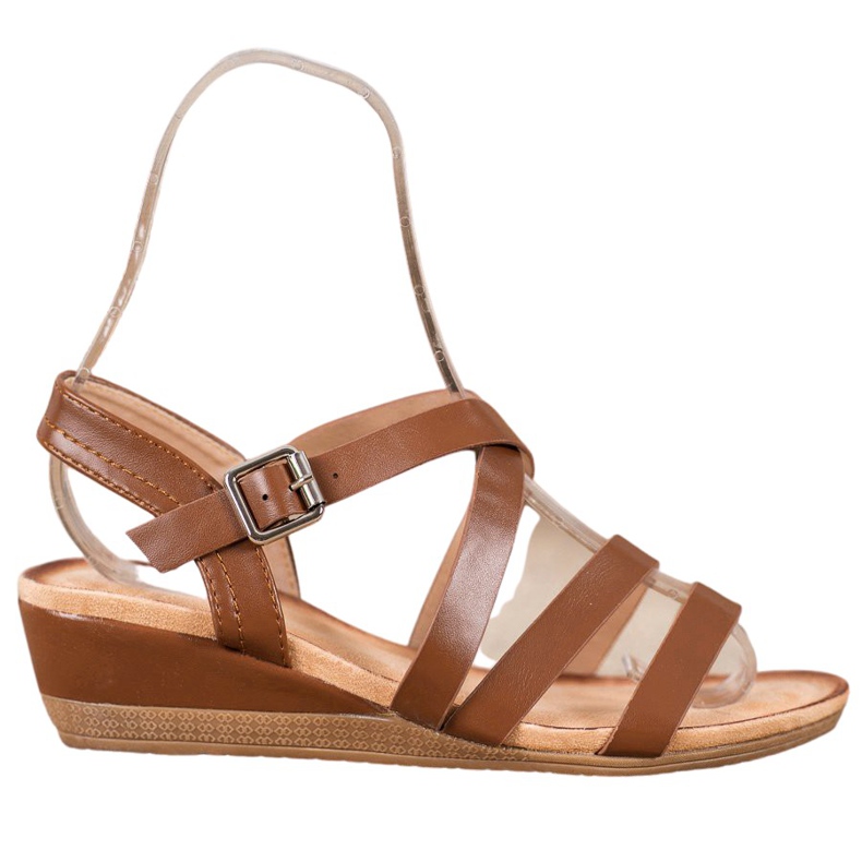 Mannika Zapatos casuales de cuña marrón