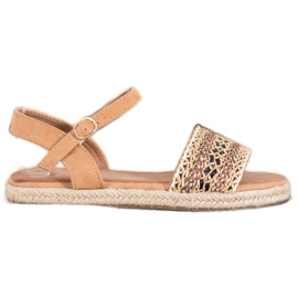 SHELOVET Sandalias trenzadas ligeras beige