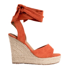 Seastar Sandalias de alpargatas en tacones altos naranja