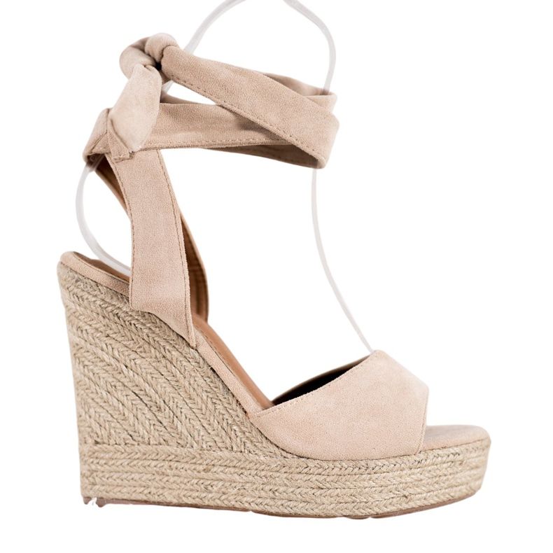 Seastar Sandalias de alpargatas en tacones altos beige