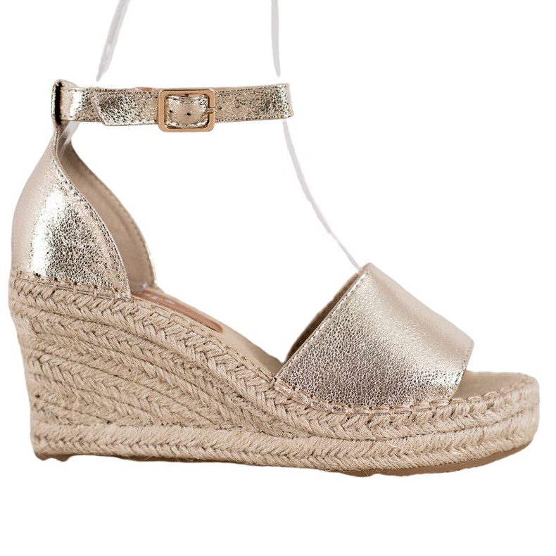 Seastar Sandalias en la cuña de paja dorado
