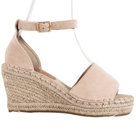 Seastar Sandalias en la cuña de paja marrón