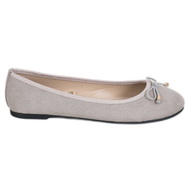 SHELOVET Bailarinas casuales gris