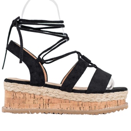 Seastar Cuñas de moda atadas negro