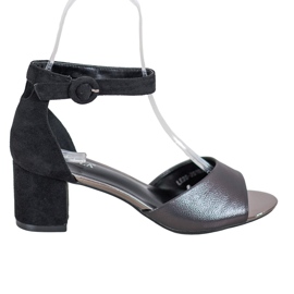 Bombas VINCEZA de moda negro gris