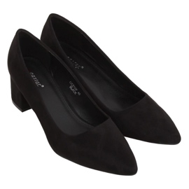 Negro Zapatos de salón tacones bajos negro CC210P Negro