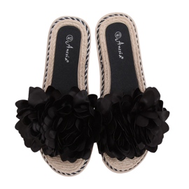 Pantuflas negras mujer negras N-73 Black negro