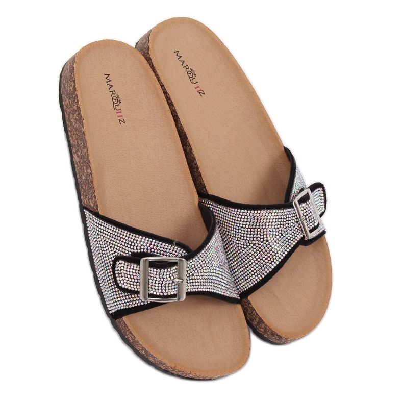 Zapatillas negras con piedras L-1032 Negra negro Zapatillas negras con piedras L-1032 Negra negro