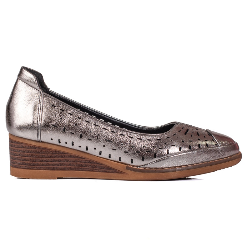 Bombas en la cuña Vinceza gris