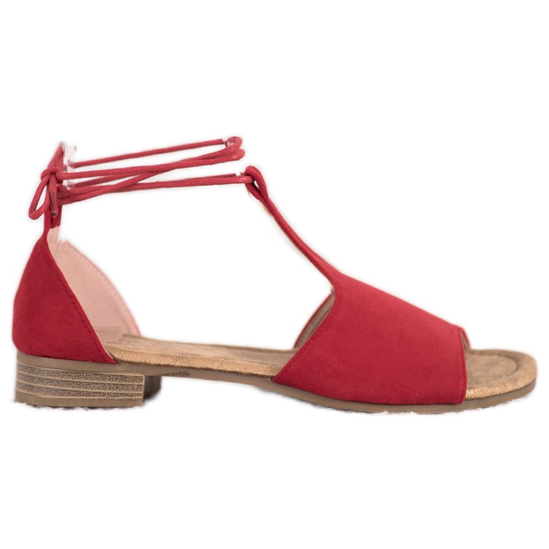 Sandalias VINCEZA anudadas rojo