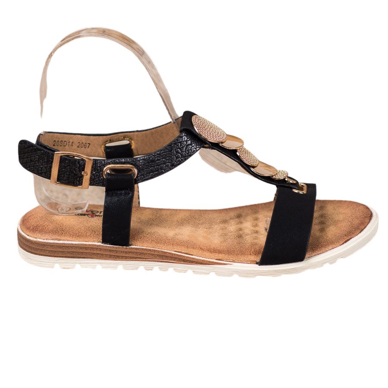 Evento Sandalias negras con adornos negro Evento Sandalias negras con adornos negro