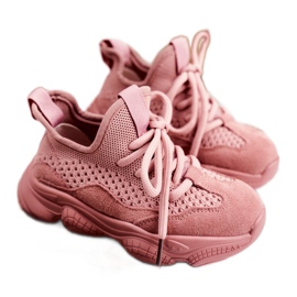 Christmas Fish Zapatilla Deportiva Infantil Cordones Ante Rosa Volema rosado