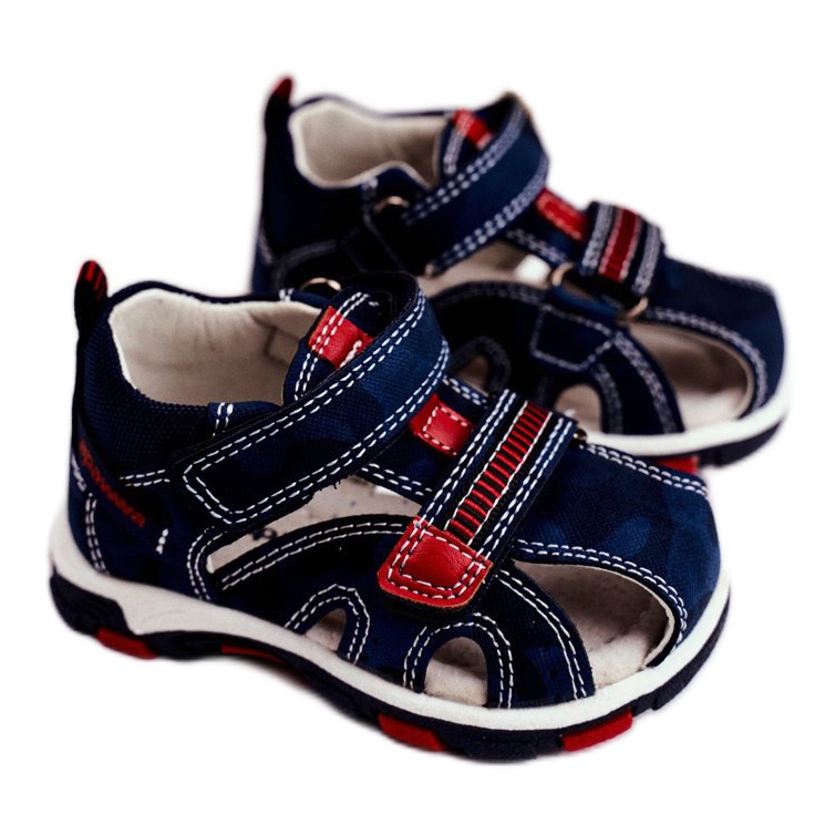 Apawwa Sandalias Infantiles con Velcro Navy Goreno azul marino