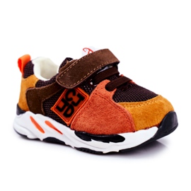 Apawwa Zapatillas Deportivas Infantiles con Velcro Marrón Jonaba naranja multicolor amarillo