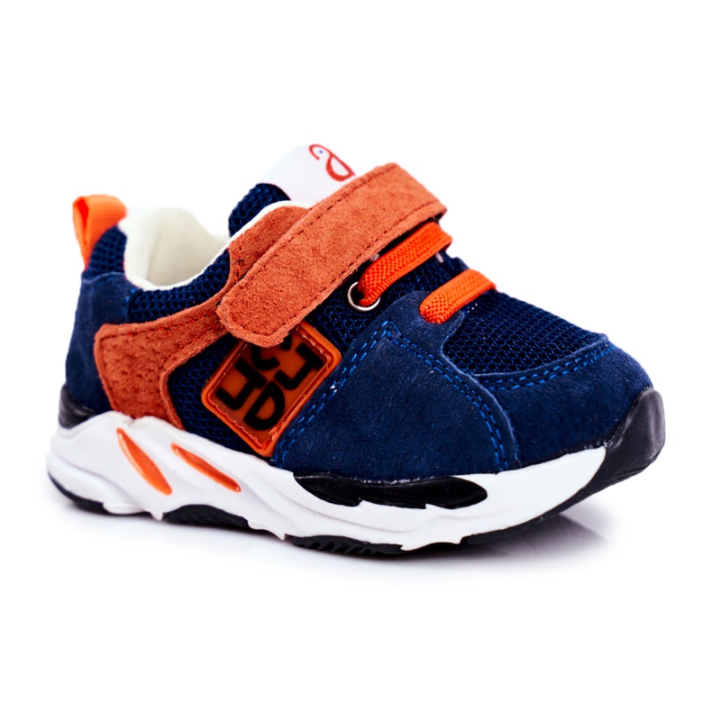Apawwa Zapatillas Deportivas Infantiles con Velcro Azul Marino Jonaba naranja