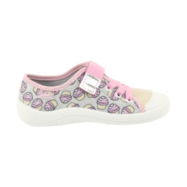 Calzado infantil befado 251X146 rosado gris amarillo