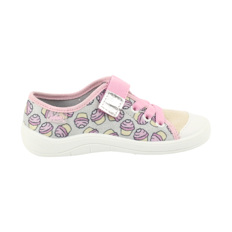 Calzado infantil befado 251X146 rosado gris amarillo