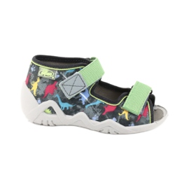 Calzado infantil befado 250P092 gris multicolor verde