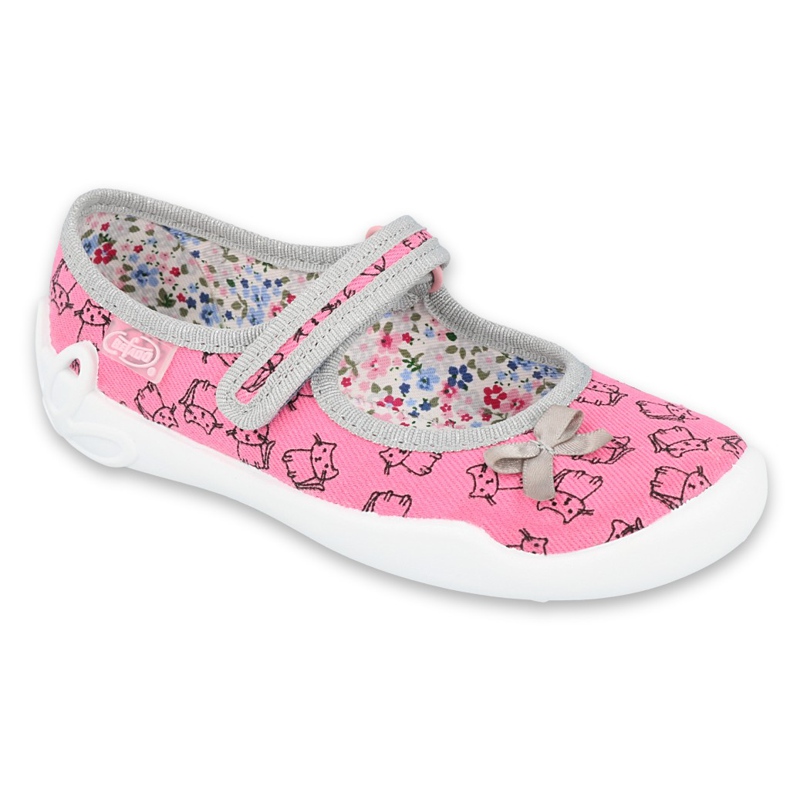 Calzado infantil befado 114X394 rosado gris