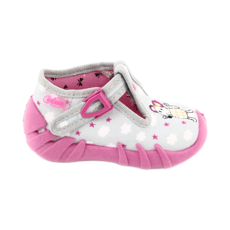Calzado infantil befado 110P382 rosado gris