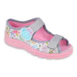 Calzado infantil befado 969X154 rosa gris multicolor