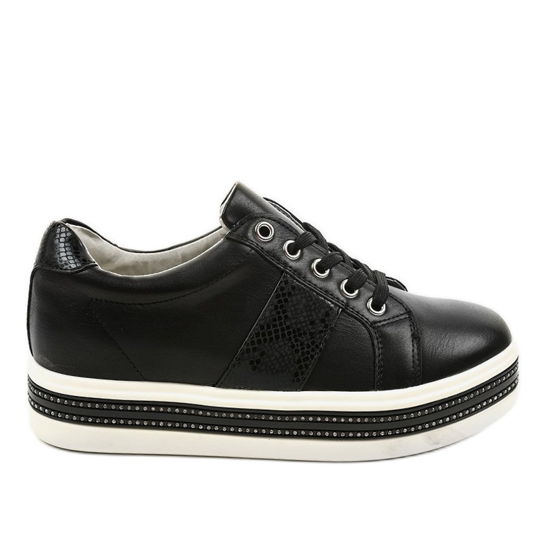 Zapatillas deportivas negras sneakers HQ996 negro
