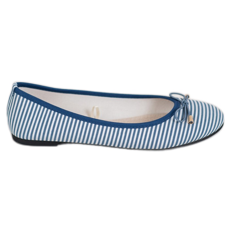 SHELOVET Bailarina de rayas blanco azul