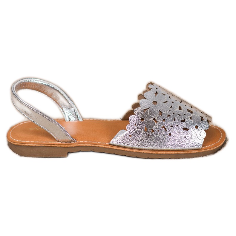 Evento Sandalias plateadas sin cordones gris