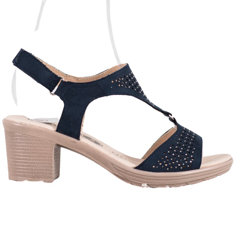 SHELOVET Cómodas sandalias de velcro azul