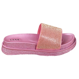 SHELOVET Zapatillas en una plataforma alta rosa