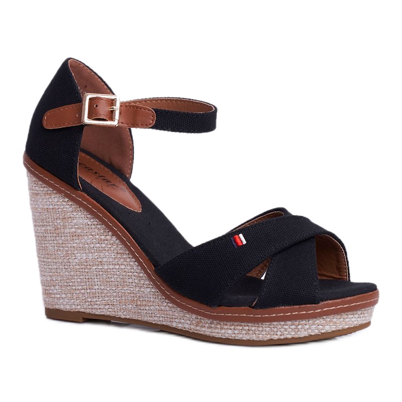 SEA Sandalias Mujer Con Cuña Negro LaMane marrón